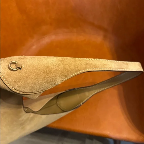 Coach Brooklyn 39 in suede sand and brass - Picture 7 of 12